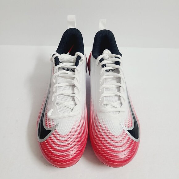 NEW Nike Vapor Speed 3 Football Cleats FB3303-102 Size 7.5 White Red - Picture 2 of 7
